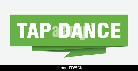 Tap Dance unterzeichnen. Tap Dance Papier origami Sprechblase. Tap Dance Tag. Tap Dance banner Stock Vektor
