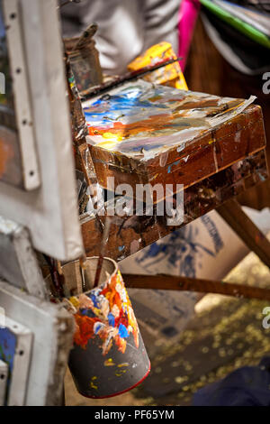 Palette von Farben in einer Schule Stockfoto