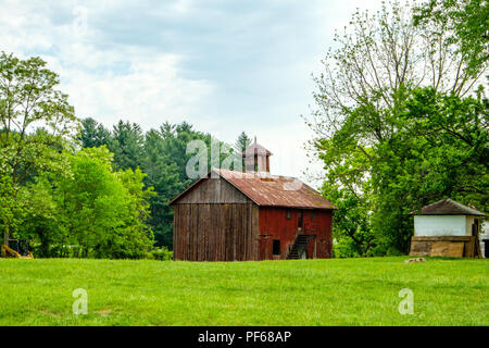 Rustikale Scheune, Brandy Station, Virginia Stockfoto