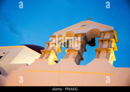 Glockenturm auf der Insel Mykonos in Griechenland. Stockfoto