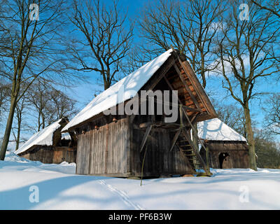 Naturpark Lüneburger Heide, Winter, Emhof, Wilsede, Gemeinde Bispingen, Landkreis Diepholz, Niedersachsen, Deutschland | Naturpark L Stockfoto