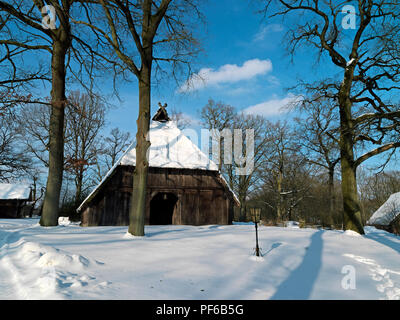 Naturpark Lüneburger Heide, Winter, Emhof, Wilsede, Gemeinde Bispingen, Landkreis Diepholz, Niedersachsen, Deutschland | Naturpark L Stockfoto