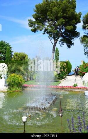 Grundstück und die Umgebung der Villa Ephrussi de Rothschild auf Cap Ferrat, Cote d'Azur, Frankreich Stockfoto