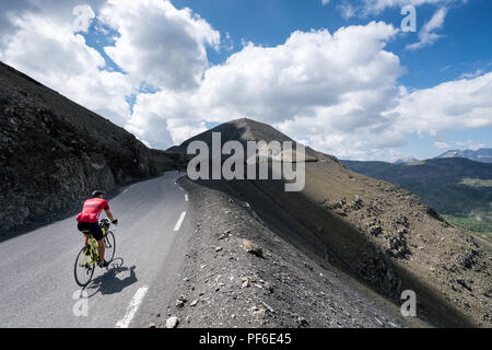 Kraft am höchsten Punkt der Col de la Bonette, Frankreich, Europa, EU Stockfoto