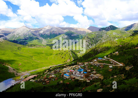Landschaft der Östlichen Tibet Stockfoto