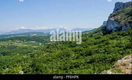 Panoramablick auf die Region Drome, Frankreich Stockfoto