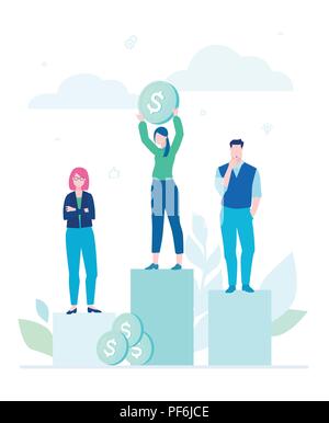 Finanzielle Sieg - flaches design Stil bunte Illustration Stock Vektor