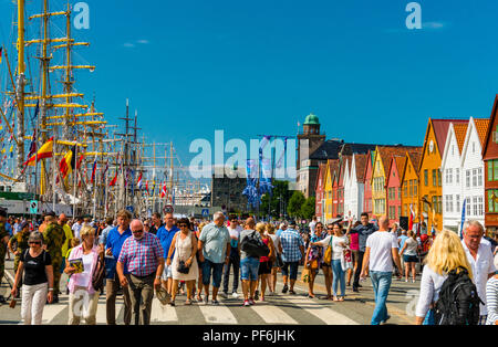 Das Segelschiff Contest, Tall Ships Races, in Bergen, Norwegen Stockfoto