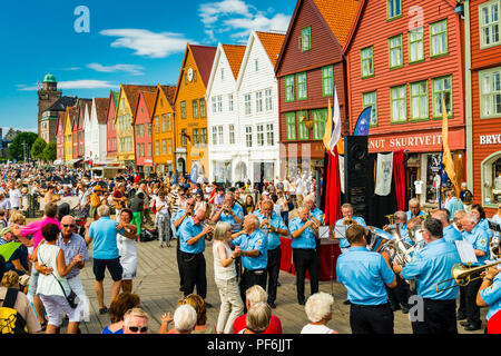 Das Segelschiff Contest, Tall Ships Races, in Bergen, Norwegen Stockfoto