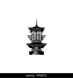 Welt Attraktionen. Tempel des Kofuku-Dzi in Japan. Japanischen Tempel Stock Vektor