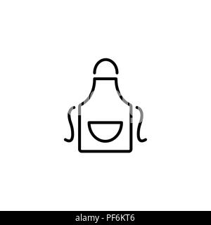 Web Symbol Leitung. Schürze, schwarz auf weißem Hintergrund Stock Vektor