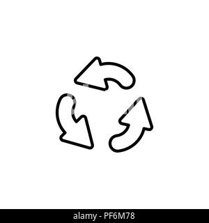 Web Symbol Leitung. Aktualisieren; drei kreisförmigen Pfeilen Stock Vektor