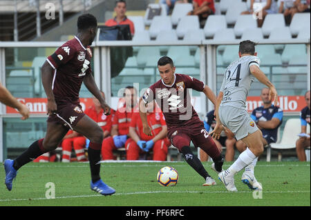 Turin, Italien. 19 August, 2018. Alejandro Berenguer (Torino FC) während der Serie A TIM Fußballspiel zwischen Torino FC und AS Roma im Stadio Grande Torino am 19 August, 2018 in Turin, Italien. Quelle: FABIO UDINE/Alamy leben Nachrichten Stockfoto