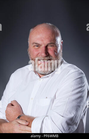 Edinburgh, Großbritannien. 19 August, 2018. Alan Parks, der Schottischen Kriminalität Schriftsteller, dargestellt an der Edinburgh International Book Festival. Edinburgh, Schottland. Bild von Gary Doak/Alamy leben Nachrichten Stockfoto