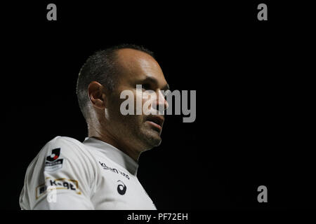 Shonan BMW Stadion Hiratsuka, Kanagawa, Japan. 19 Aug, 2018. Andres Iniesta (vissel), 19. August 2018 - Fußball: 2018 J1 Liga Match zwischen Shonan Bellmare 0-2 Vissel Kobe an Shonan BMW Stadion Hiratsuka, Kanagawa, Japan. Quelle: LBA/Alamy leben Nachrichten Stockfoto