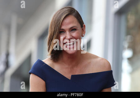 August 20, 2018 - Hollywood, Kalifornien, USA - 20. August 2018 - Hollywood, Kalifornien - Jennifer Garner. Jennifer Garner geehrt mit Stern auf dem Hollywood Walk of Fame. Photo Credit: Faye Sadou/AdMedia (Credit Bild: © Faye Sadou/AdMedia über ZUMA Draht) Stockfoto