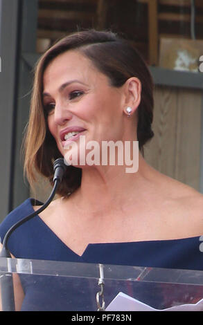 Hollywood, Kalifornien, USA. 20 Aug, 2018. 20. August 2018 - Hollywood, Kalifornien - Jennifer Garner. Jennifer Garner geehrt mit Stern auf dem Hollywood Walk of Fame. Photo Credit: Faye Sadou/AdMedia Credit: Faye Sadou/AdMedia/ZUMA Draht/Alamy leben Nachrichten Stockfoto