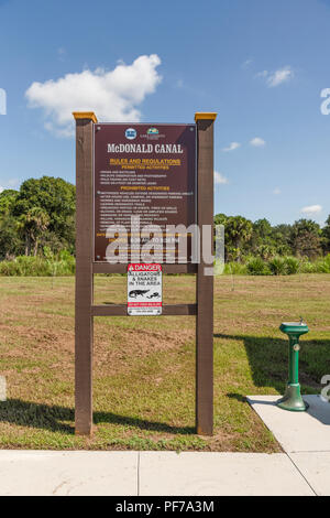 McDonald Canal Boot Rampe Stockfoto