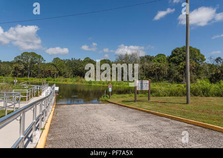 McDonald Canal Boot Rampe Stockfoto