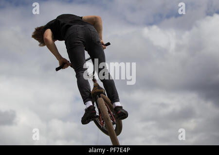 Belarus, Gomel, 24. Juni 2018. Central Park. Extreme Radfahren Stockfoto