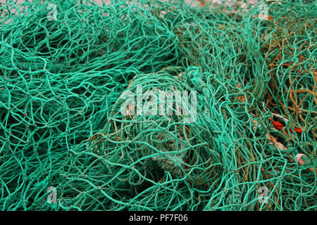 Fischernetze. Whitstable, Kent, England Stockfoto