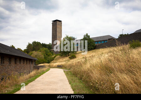 Schloss Ordensburg Vogelsang in der Eifel in der Nähe von Schleiden, Gebäudekomplex errichtet von den Nationalsozialisten über dem Urfttal storage See, Stockfoto