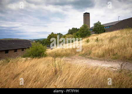 Schloss Ordensburg Vogelsang in der Eifel in der Nähe von Schleiden, Gebäudekomplex errichtet von den Nationalsozialisten über dem Urfttal storage See, Stockfoto