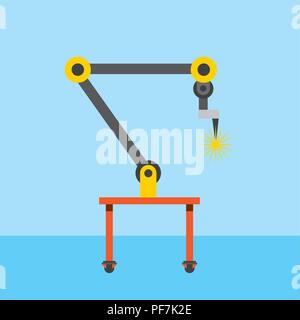 Industrieschweißen Roboterarm für die Automobilindustrie Stock Vektor