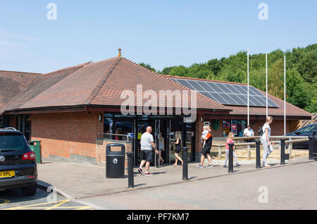 Eingang Clacket Lane Motorway Service Area M25 Westbound, Westerham, Kent, England, Vereinigtes Königreich Stockfoto