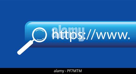 Https Suche Website blue background Vektor EPS Abbildung 10 Stock Vektor