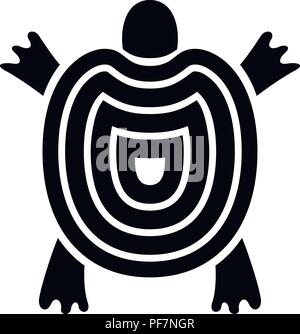 Line Schildkrötensymbol, einfachen Stil Stock Vektor