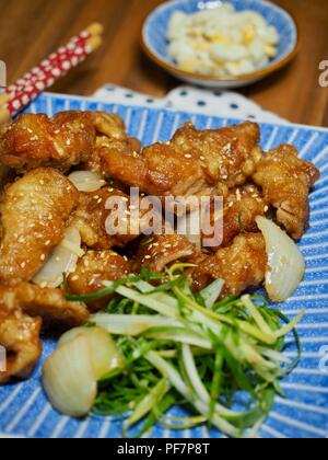 Süß und sauer Huhn Stockfoto