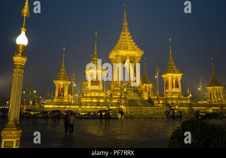 Bangkok, Thailand - 20 Sep 2017: Die Royal Einäscherung für Seine Majestät den König Bhumibol Adulyadej. Stockfoto