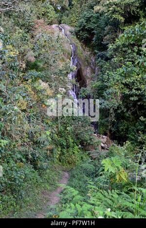 Wasserfall in LA ZUNGA - Ecuador Grenze - San Ignacio - Departement Cajamarca PERU Stockfoto