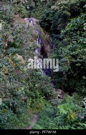 Wasserfall in LA ZUNGA - Ecuador Grenze - San Ignacio - Departement Cajamarca PERU Stockfoto