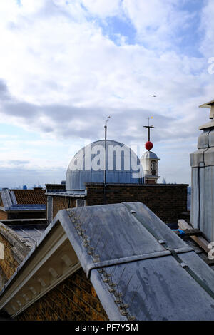 Blick vom Dach des Royal Observatory Greenwich London UK Stockfoto