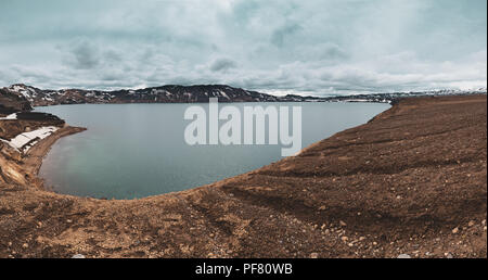 Oskjuvatn Blue Lake Stockfoto