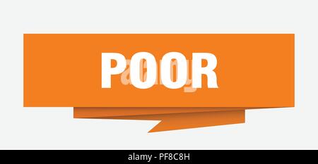 Schlechte Vorzeichen. Schlechte Papier origami Sprechblase. schlechte Tag. Schlechte banner Stock Vektor