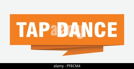 Tap Dance unterzeichnen. Tap Dance Papier origami Sprechblase. Tap Dance Tag. Tap Dance banner Stock Vektor