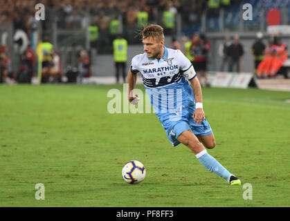 Italien. 18 Aug, 2018. Ciro unbeweglich während der italienischen Serie A Fußballspiel zwischen S.S. Lazio und S.S.C. Napoli im Olympiastadion in Rom, am 18. August 2018. Credit: Silvia Loré/Pacific Press/Alamy leben Nachrichten Stockfoto