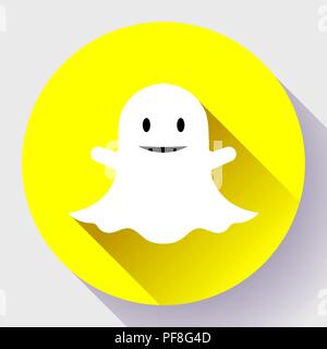 Ghost Symbol halloween einfachen Vektor illustration Zeichen Stock Vektor