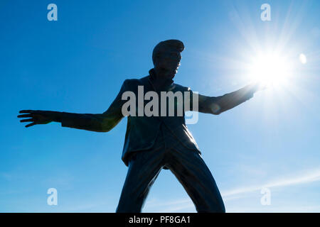 Billy Fury Skulptur von Tom Murphy am Albert Dock, Liverpool, England Stockfoto