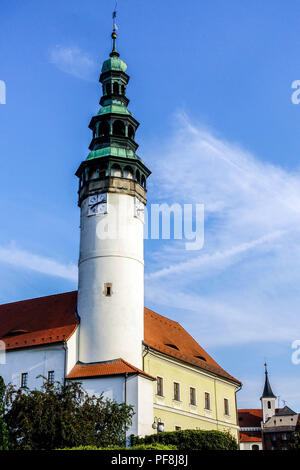 Chod Burg mit Turm in Domazlice, Region Pilsen, Tschechische Republik Stockfoto