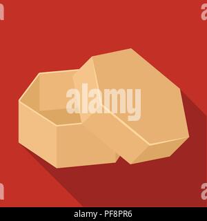 Box, Verpackung, Papier und andere Symbol im flachen Stil. Shell, Rahmen, Fall Symbole in Sammlung Stock Vektor