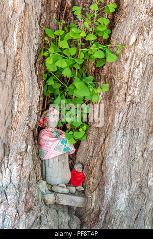 Abbildung des Buddha im Baum Stockfoto