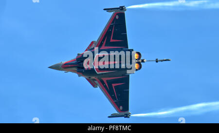 Die Dassault Rafale (französische Aussprache: ​ [ʁafal], wörtlich "windstoß" und "Burst of Fire" an RAF Cosford Air Display 2018 anzeigen Stockfoto