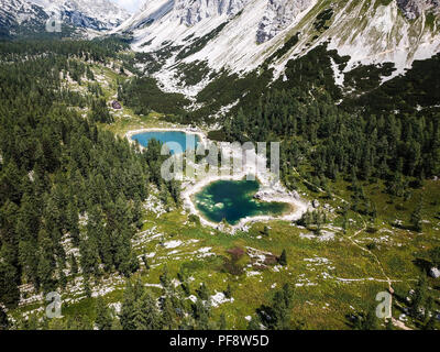 Der Triglav Seen (Tal Dolina Triglavskih jezer; Dolina sedmerih jezer) ist ein Tal in den Julischen Alpen in Slowenien, die Hosting ist mehrere Seen. Stockfoto