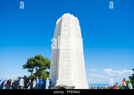 Canakkale, Türkei - August 10, 2018: Chunuk Bair Neuseeland Memorial in Conk Bayiri, Gallipoli. Stockfoto