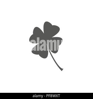 Das vierblättrige Kleeblatt symbol Glück patrick Tag Abbildung Symbol.eps 10. Stock Vektor