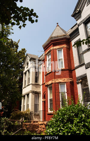Historischen Reihenhäuser in der historischen Capitol Hill in Washington, DC, USA. Stockfoto